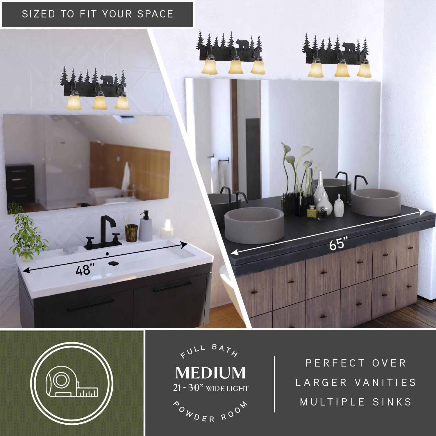 Bozeman LED 24.75 inch Burnished Bronze Bathroom Light Wall Light