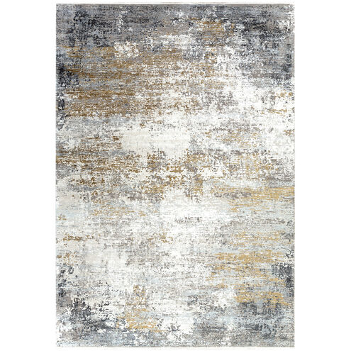 Ulen 156 X 114 inch White/Charcoal/Saffron/Subtle Light Gray Rug, 9.5ft x 13ft