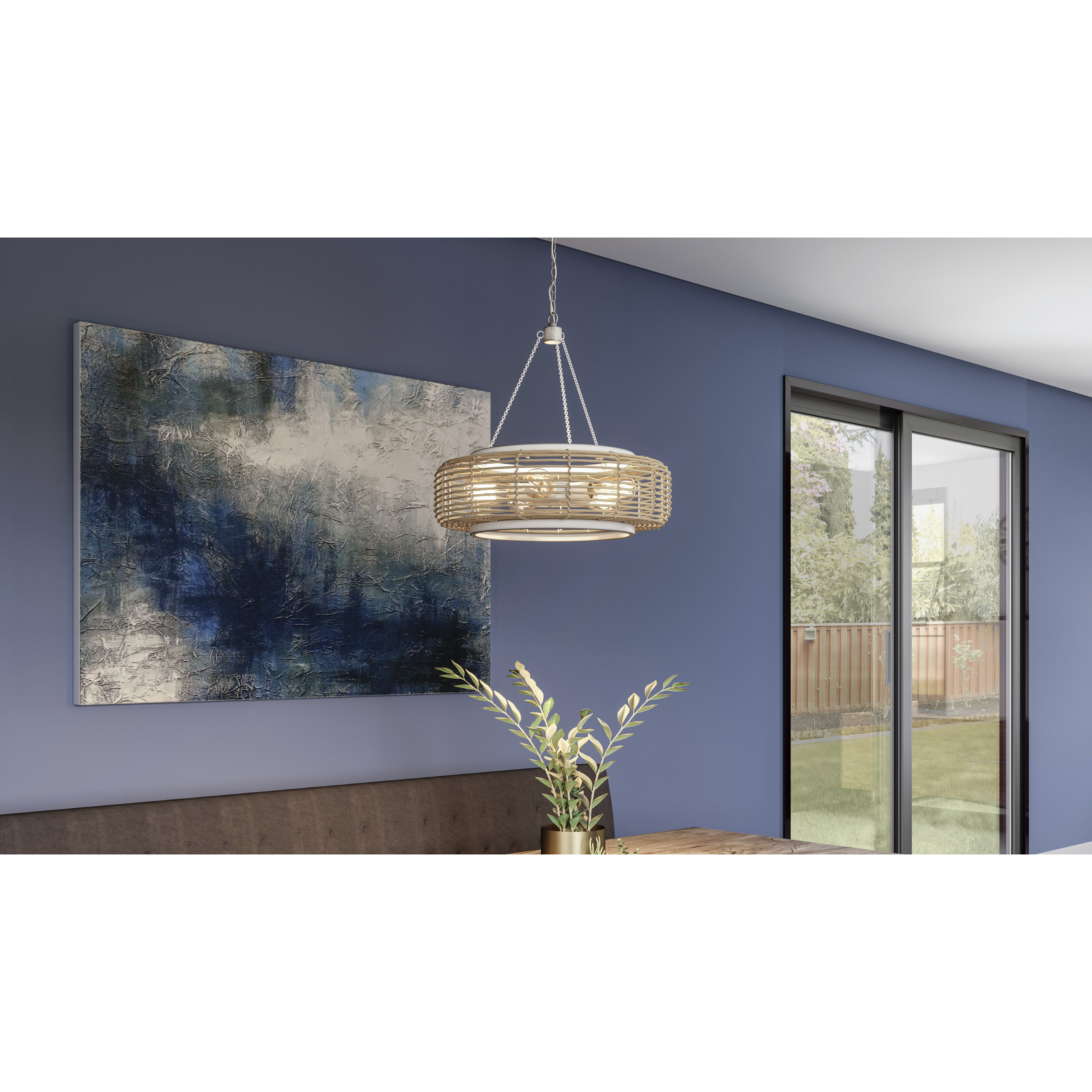 Waylon 4 Light 20 inch Antique White Pendant Ceiling Light