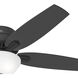 Newsome 52 inch Matte Black with Dark Gray Oak/Matte Black Blades Ceiling Fan