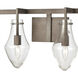 Culmination 4 Light 36 inch Weathered Zinc with Clear Vanity Light Wall Light
