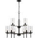 Oakland 9 Light 28.5 inch Black Chandelier Ceiling Light
