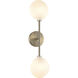 Peony 2 Light 5.88 inch Champagne Gold Wall Sconce Wall Light