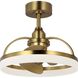Shear 19.56 inch Brushed Bronze with Gold Blades Outdoor Ceiling Fan