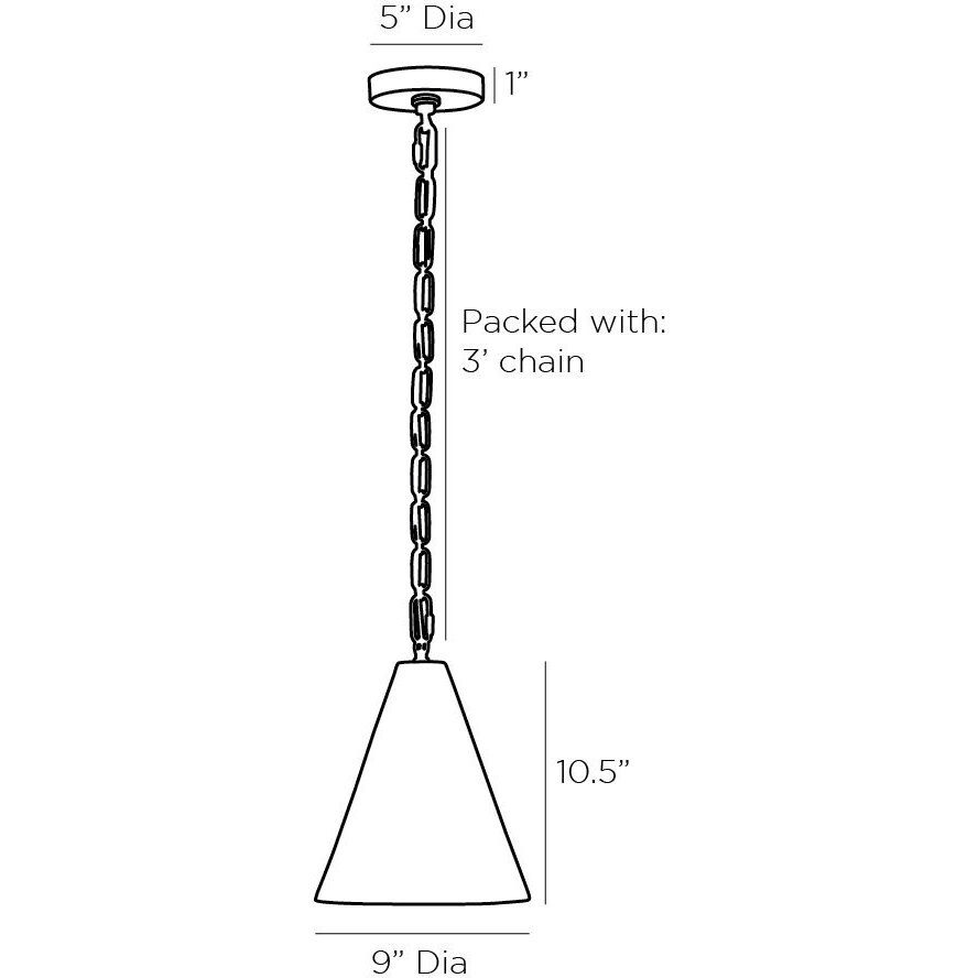 Oakland 1 Light 9 inch Matte Bone and Antique Brass Pendant Ceiling Light