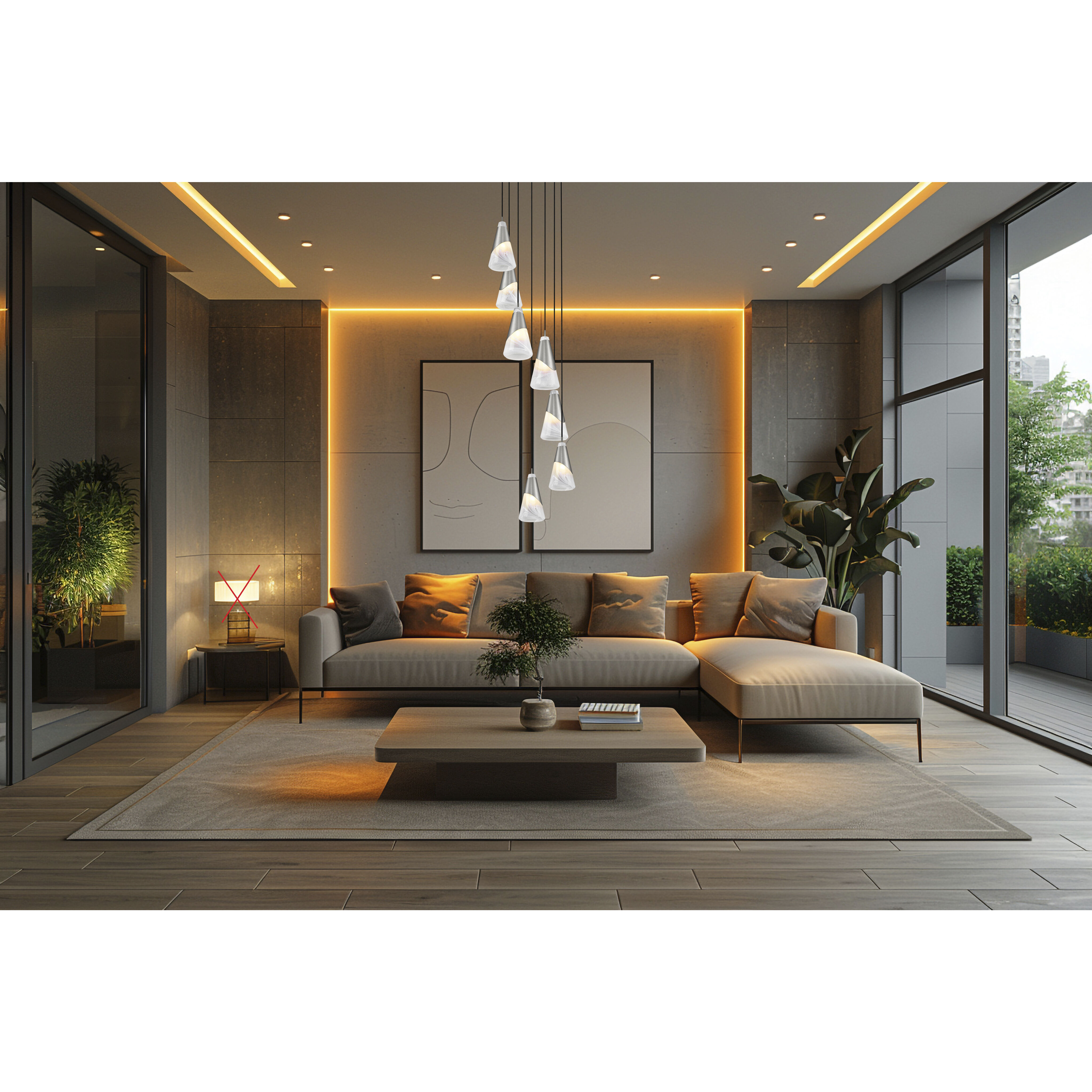 Aimie 7 Light 18 inch Brushed Nickel Chandelier Ceiling Light