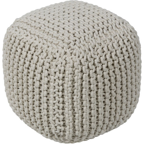 Braga 16 inch Cream Pouf, Cube