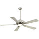 Contractor Plus 52 inch Brushed Nickel with Silver Blades Ceiling Fan