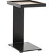 Ledge 25 X 18 inch Matte Black Side Table