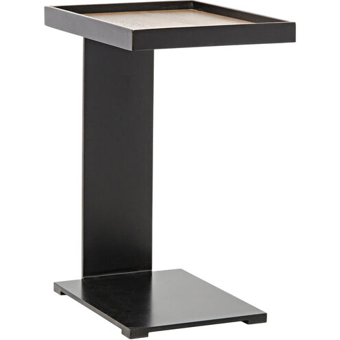 Ledge 25 X 18 inch Matte Black Side Table