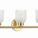 Vonda 3 Light 21 inch Aged Brass Vanity Light Wall Light