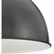 Argo LED 13 inch Satin Black with Lacquered Brass Indoor Flush Mount Ceiling Light