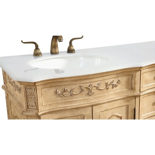 Danville 60 X 21 X 36 inch Antique Beige Vanity Sink Set