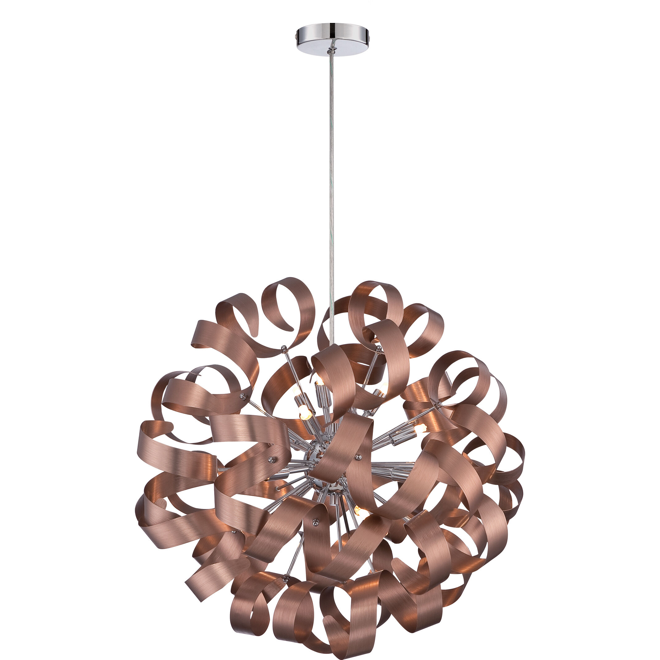 Chrome and copper ceiling light discount