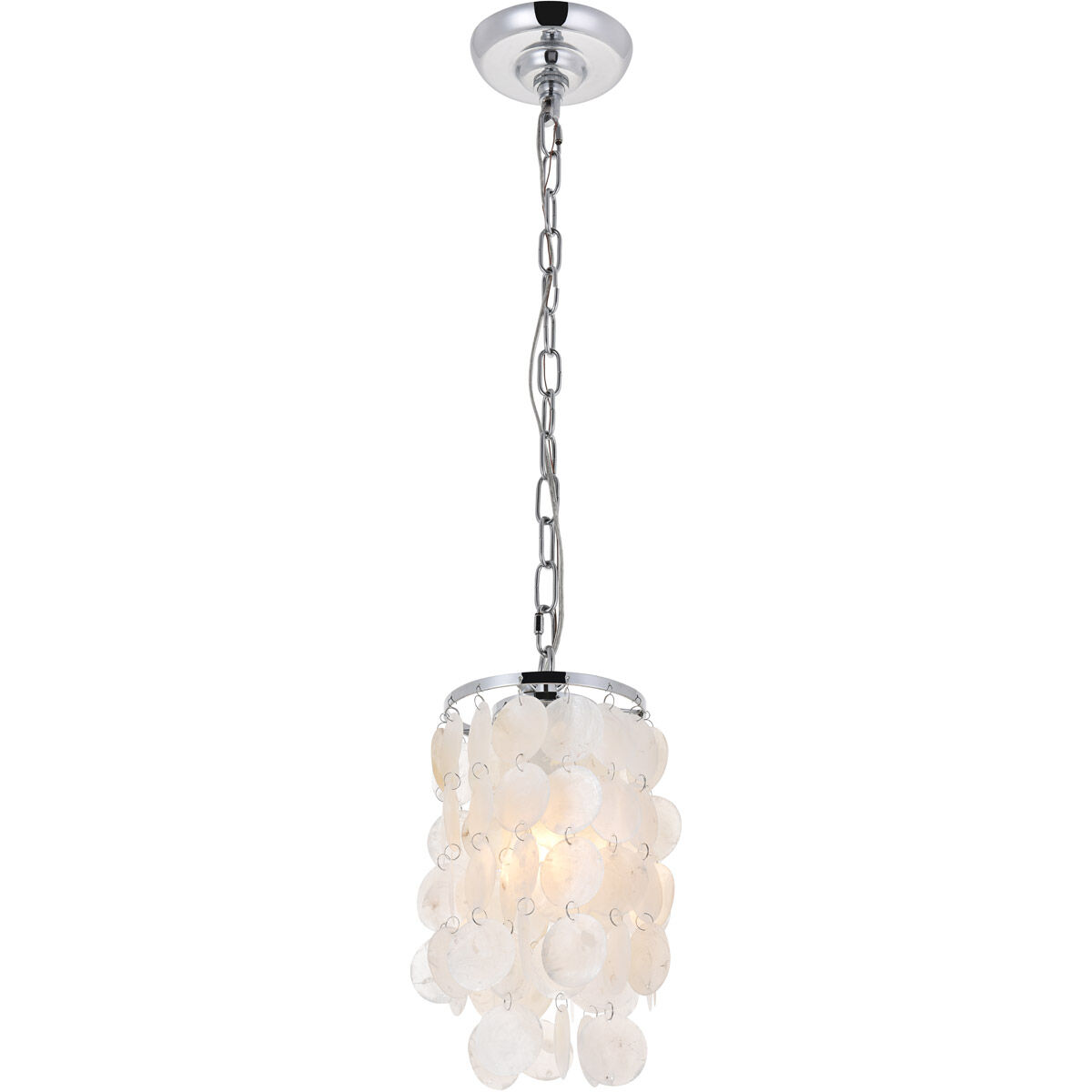 Selene 1 Light 6 inch Chrome Pendant Ceiling Light