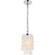 Selene 1 Light 6 inch Chrome Pendant Ceiling Light