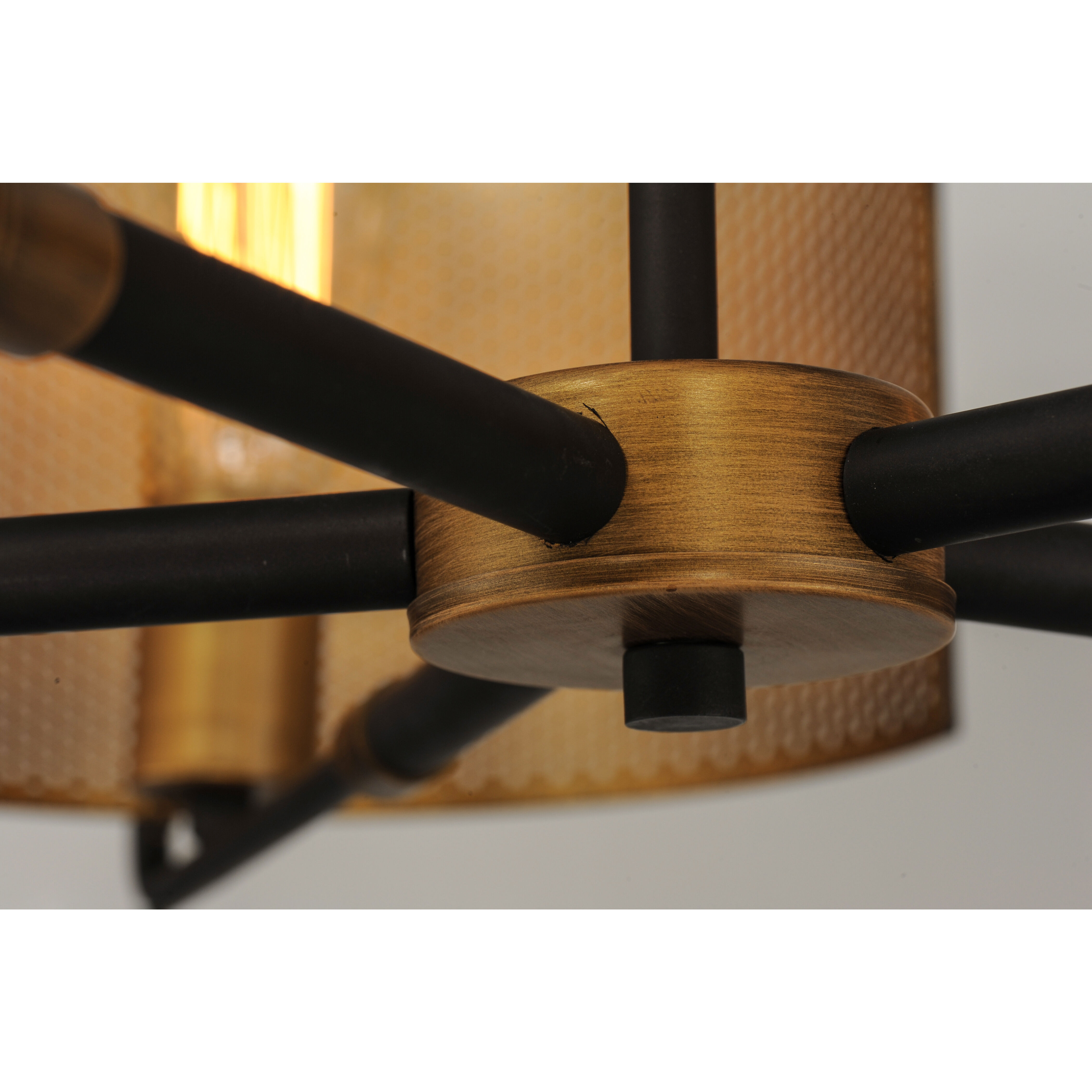 Caspian 5 Light 31.25 inch Oil Rubbed Bronze/Antique Brass Multi-Light Pendant Ceiling Light