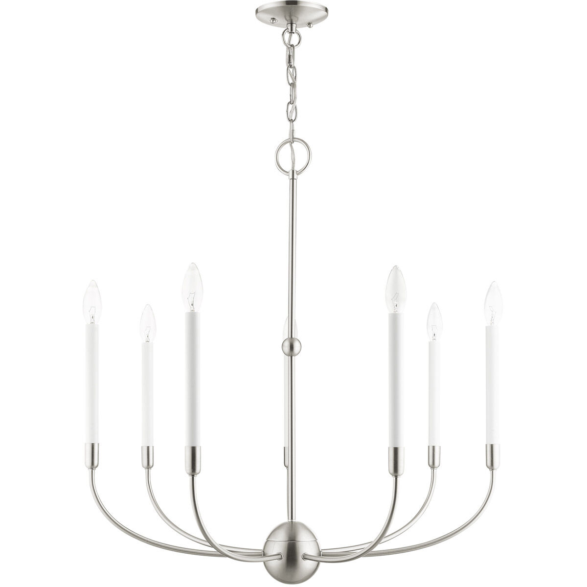Clairmont 7 Light 28 inch Brushed Nickel Chandelier Ceiling Light