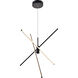 Sonya 3 Light 44 inch Black Pendant Ceiling Light