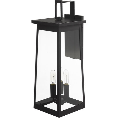 Alden 3 Light 29 inch Matte Black Exterior Wall Mount