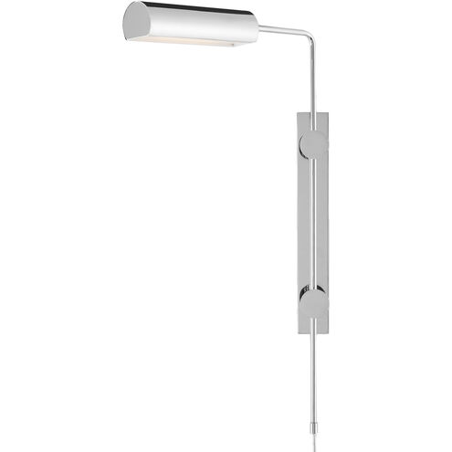 Satire 14.75 inch 10 watt Polished Nickel Swing Arm Wall Sconce Wall Light