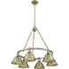 Orwell 6 Light 29 inch Aged Brass Chandelier Ceiling Light
