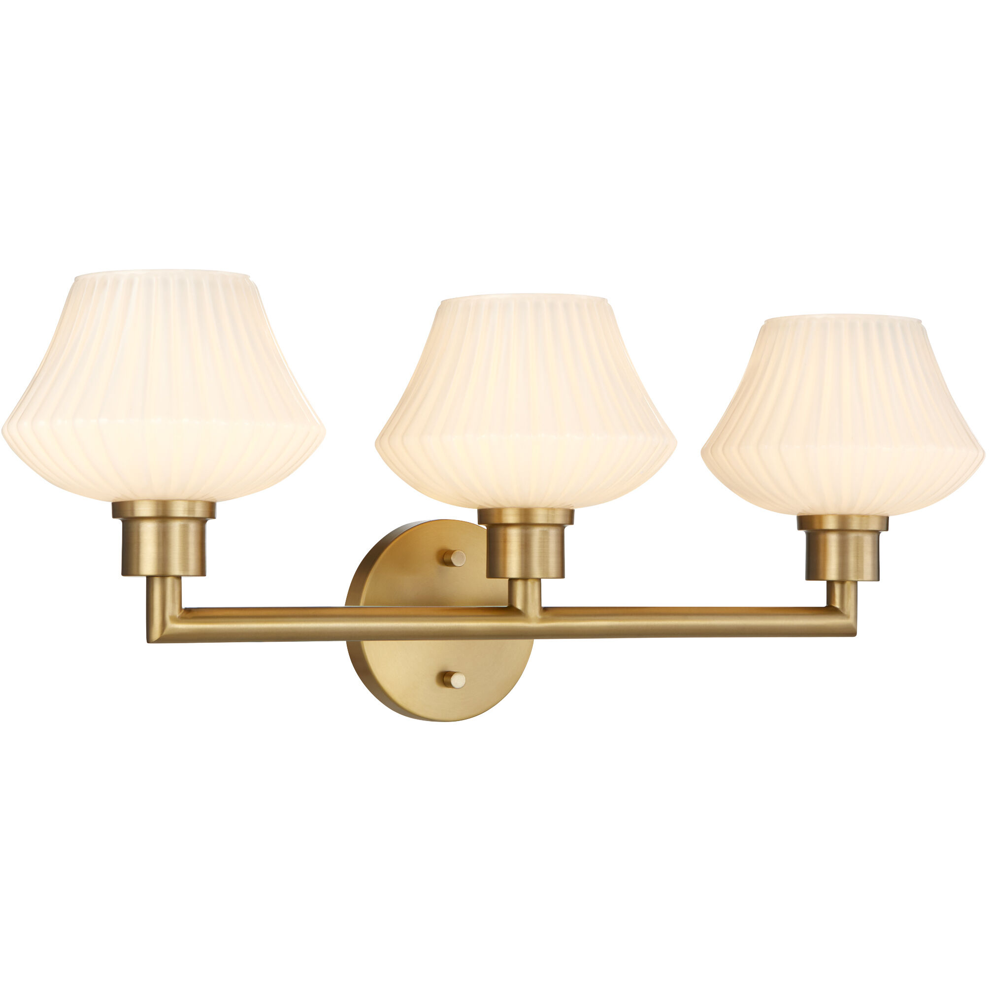 Cassini 3 Light 24.25 inch Aged Brass Vanity Light Wall Light