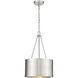 Eclipse 1 Light 12 inch Brushed Satin Nickel Mini Pendant Ceiling Light in Incandescent
