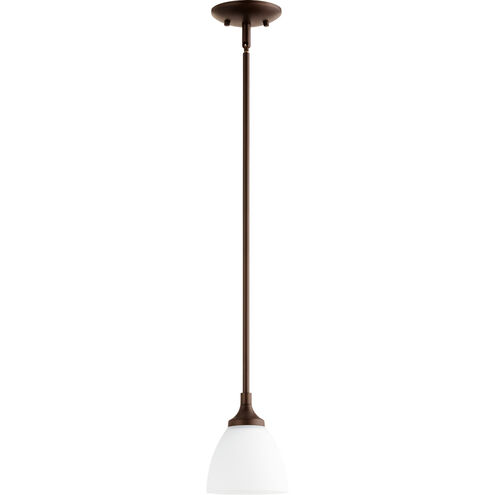 Enclave 1 Light 6 inch Oiled Bronze Mini Pendant Ceiling Light in Satin Opal