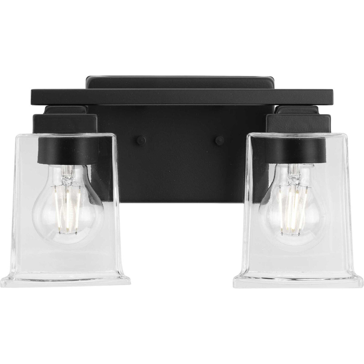 Gilmour 2 Light 12 inch Matte Black Bath Vanity Wall Light