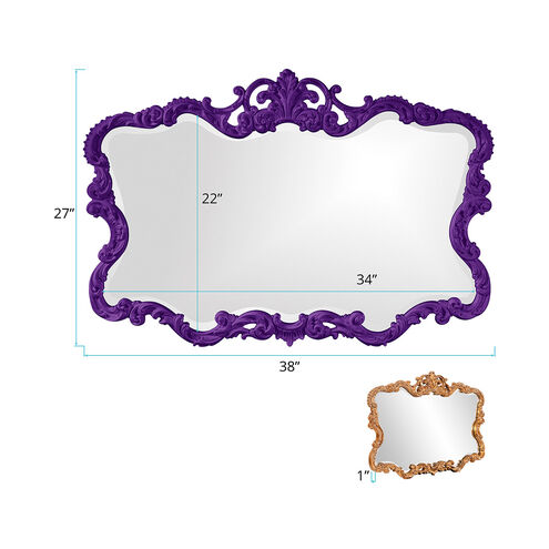 Talida 38 X 27 inch Glossy Royal Purple Wall Mirror