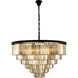 Sydney 33 Light 44 inch Matte Black Chandelier Ceiling Light, Urban Classic