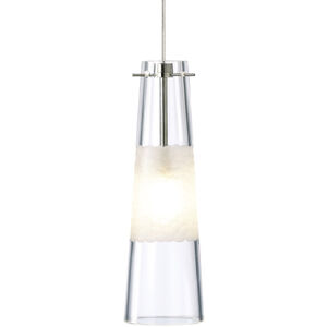 Sean Lavin Bonn 1 Light 12 Satin Nickel Low-Voltage Pendant Ceiling Light in Incandescent, MonoRail, Clear Glass