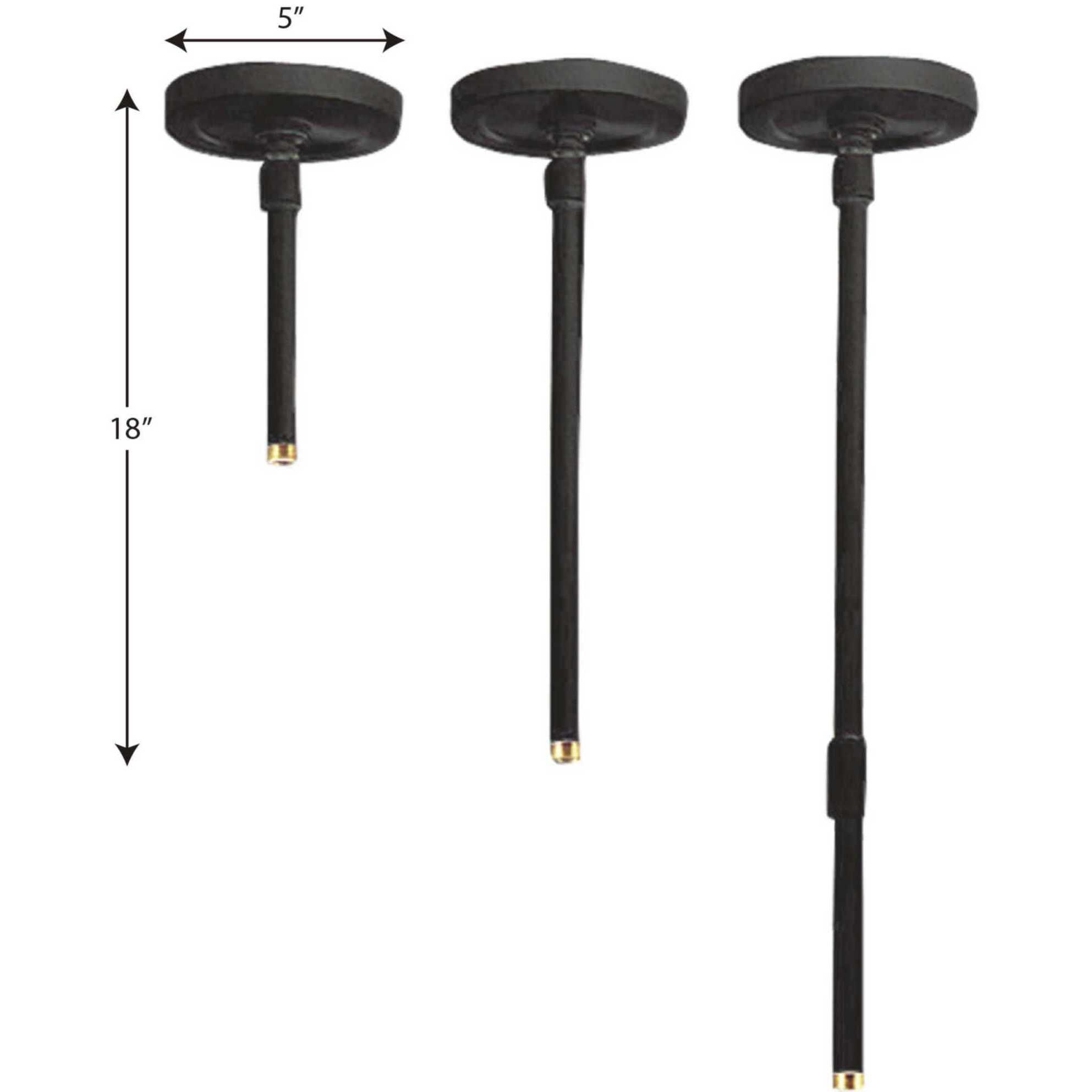 Aluminum Cylinder Black Outdoor Pendant Mounting Kit