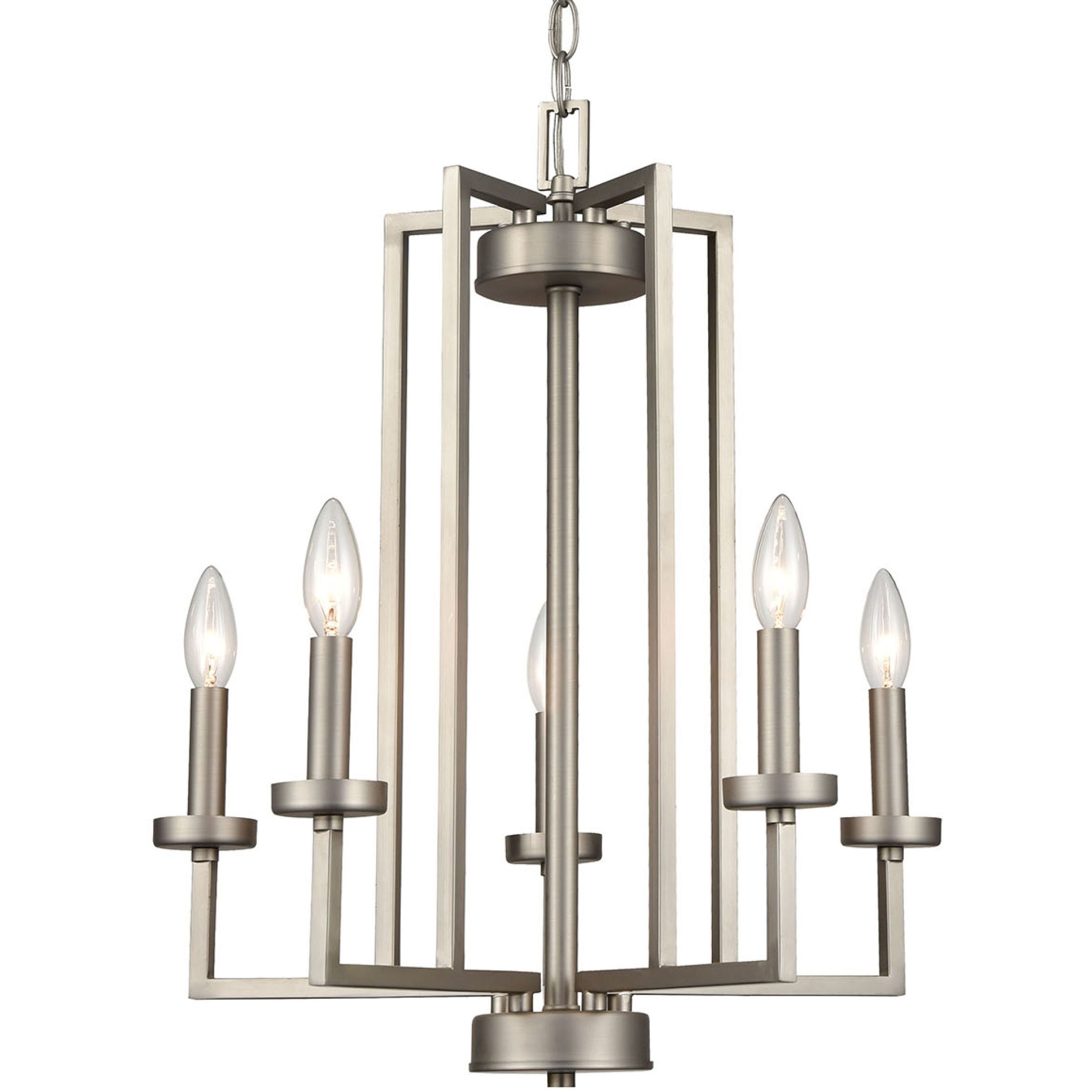 West End 5 Light 20 inch Brushed Nickel Chandelier Ceiling Light