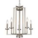 West End 5 Light 20 inch Brushed Nickel Chandelier Ceiling Light