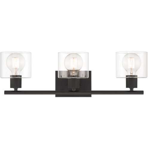 Vibrato 3 Light 24 inch Matte Black Vanity Light Wall Light