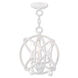 Aria 3 Light 12 inch Antique White Convertible Mini Chandelier/Ceiling Mount Ceiling Light