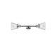 Franklin Restoration Small Cone 2 Light 6 inch Polished Nickel Bath Vanity Light Wall Light in Seedy Glass, Franklin Restoration