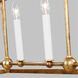 C&M by Chapman & Myers Stonington 6 Light 49.13 inch Antique Gild Linear Lantern Ceiling Light