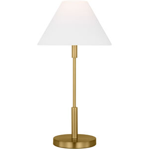Drew & Jonathan Porteau 23 inch 9.00 watt Satin Brass Table Lamp Portable Light