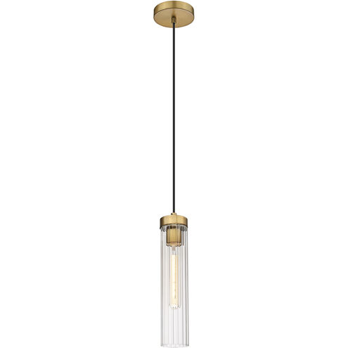 Beau 1 Light 4.75 inch Rubbed Brass Pendant Ceiling Light