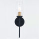 Warren LED 5.5 inch Matte Black and Brushed Brass Bathroom Light Wall Light in 1