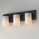 Lateral 3 Light 20 inch Black Bath Vanity Wall Light in Satin White