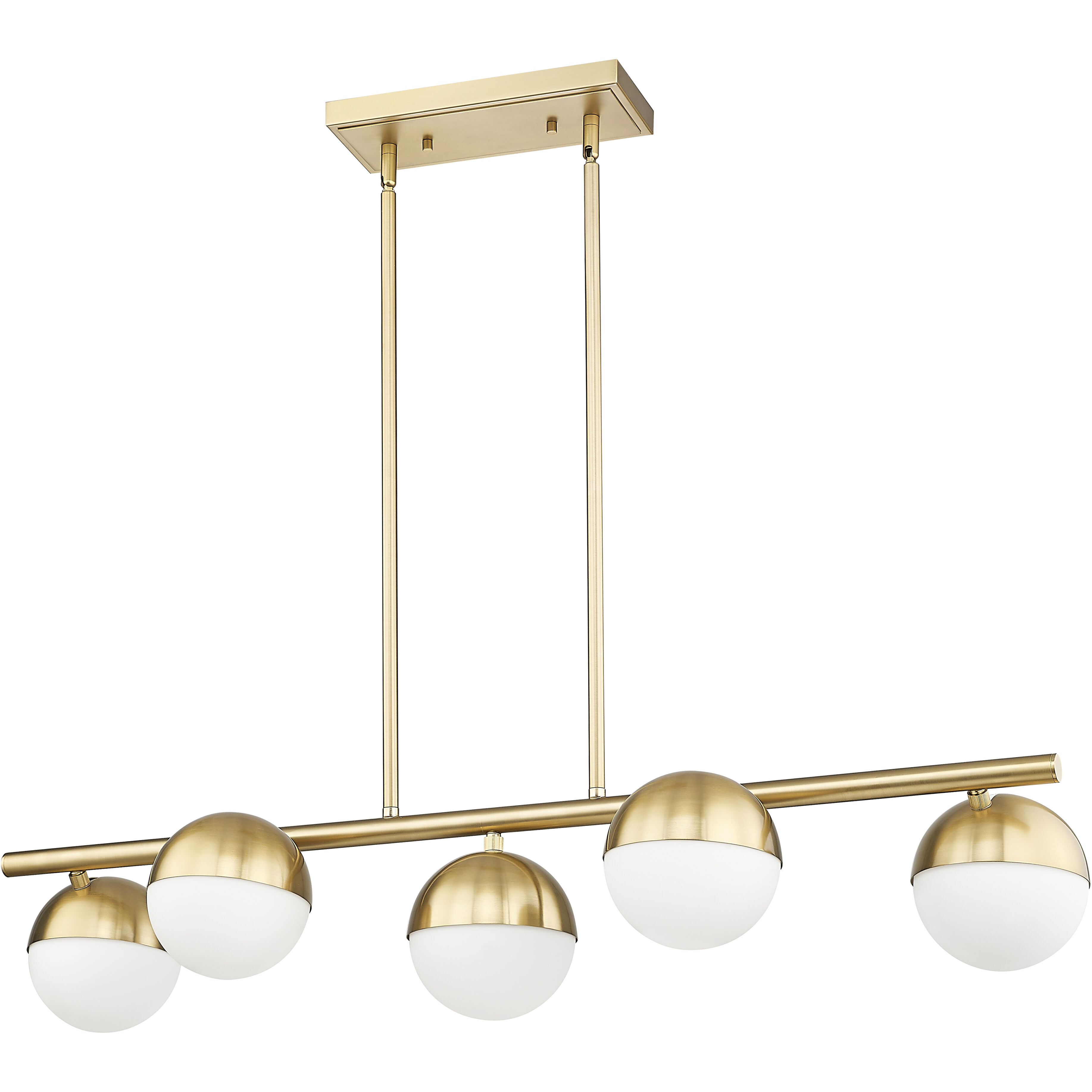 Realm Sphere Linear Chandelier Ceiling Light in Modern Gold