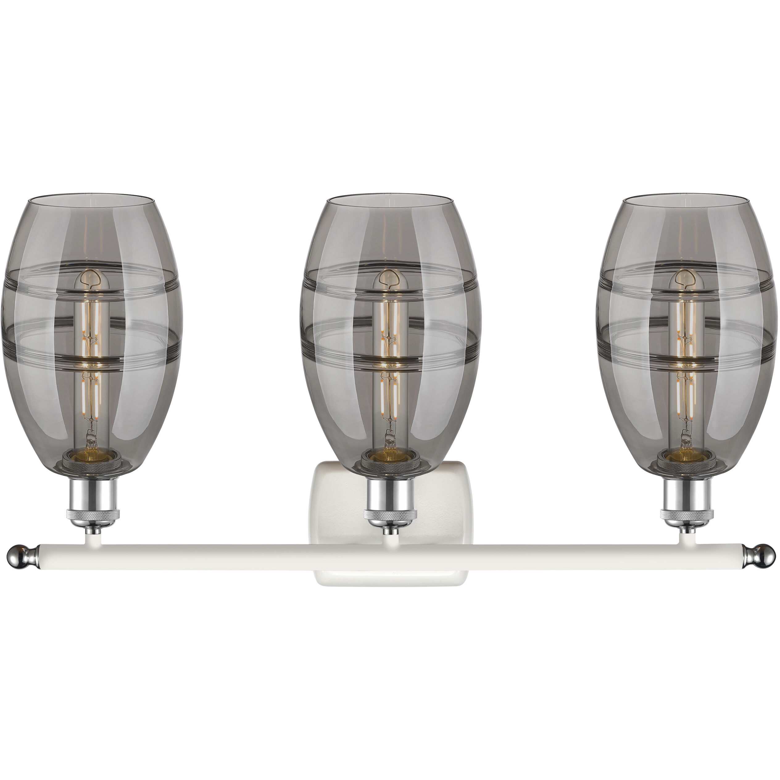 Ballston Vaz 3 Light 25.88 inch White Polished Chrome Bath Vanity Light Wall Light