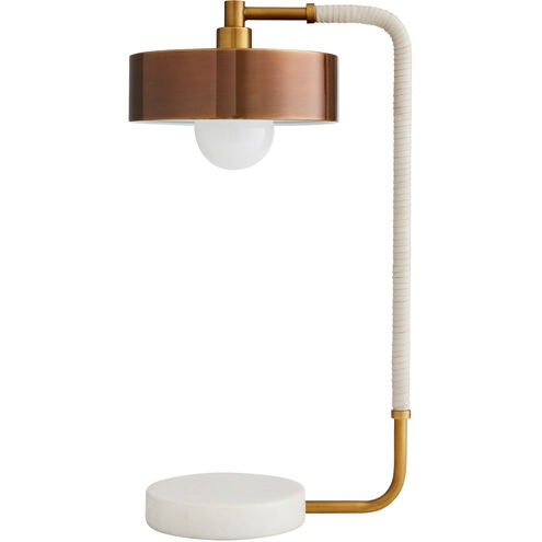 Aaron 24 inch 60 watt Heritage Brass/Antique Brass/Cream/White Table Lamp Portable Light