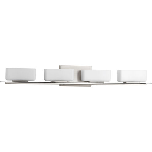 Rush 4 Light 32 inch Brushed Nickel Bath Vanity Wall Light