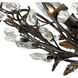 Jardin 4 Light 19 inch Architectural Bronze and Gold Accents Semi-Flush Mount Ceiling Light