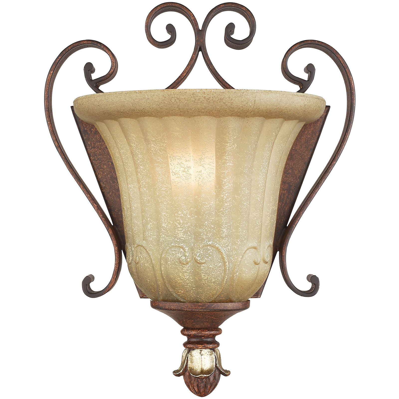 Villa Verona 1 Light 8 inch Verona Bronze with Aged Gold Leaf Accents Wall Sconce Wall Light